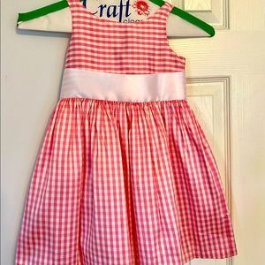 Janie and Jack pink gingham dress